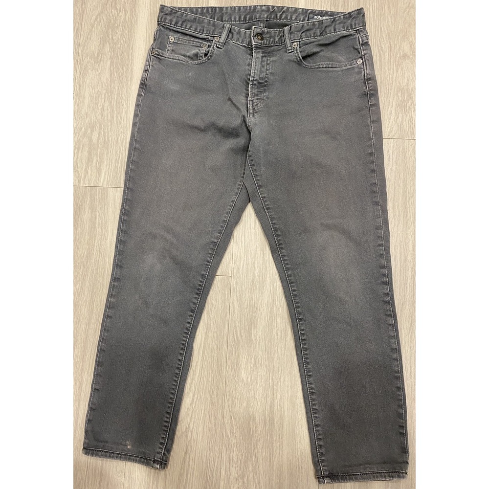 Bonobos Jeans Mens 33x30 Dark Gray Pants Athletic Fit Tapered Leg Stretch Casual